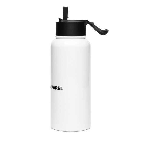 white Stainless steel water bottle with a straw lid - Image 3