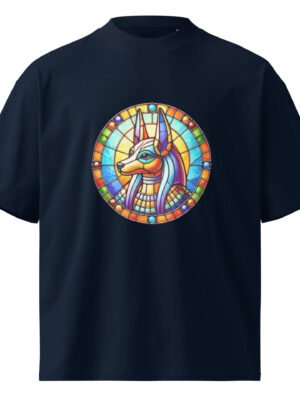 Unisex organic oversized high neck t-shirt